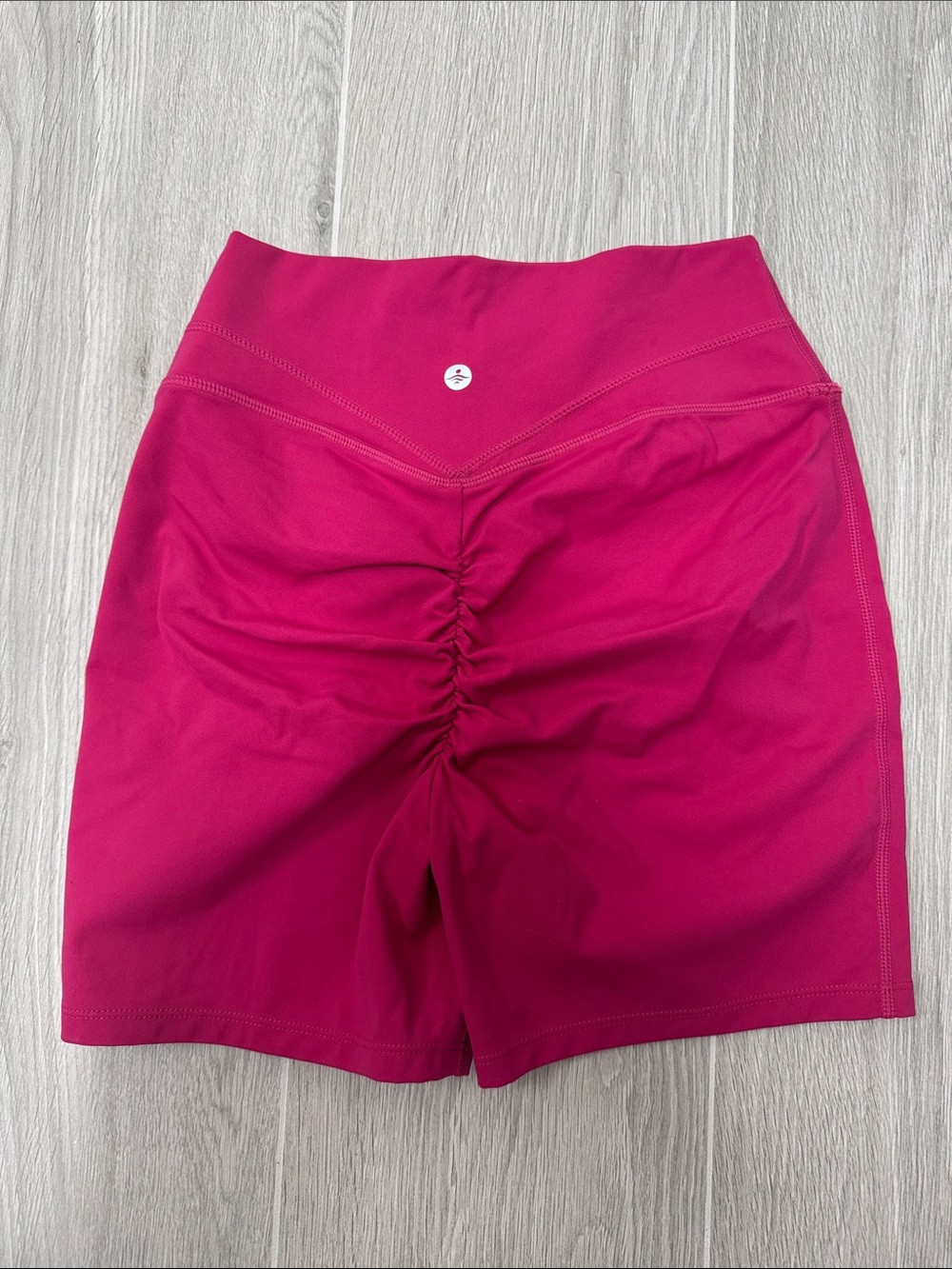 HALARA High-Rise Ruched Bike Shorts - Fuchsia